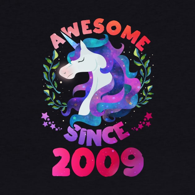 Cute Awesome Unicorn Since 2009 Funny Gift by saugiohoc994